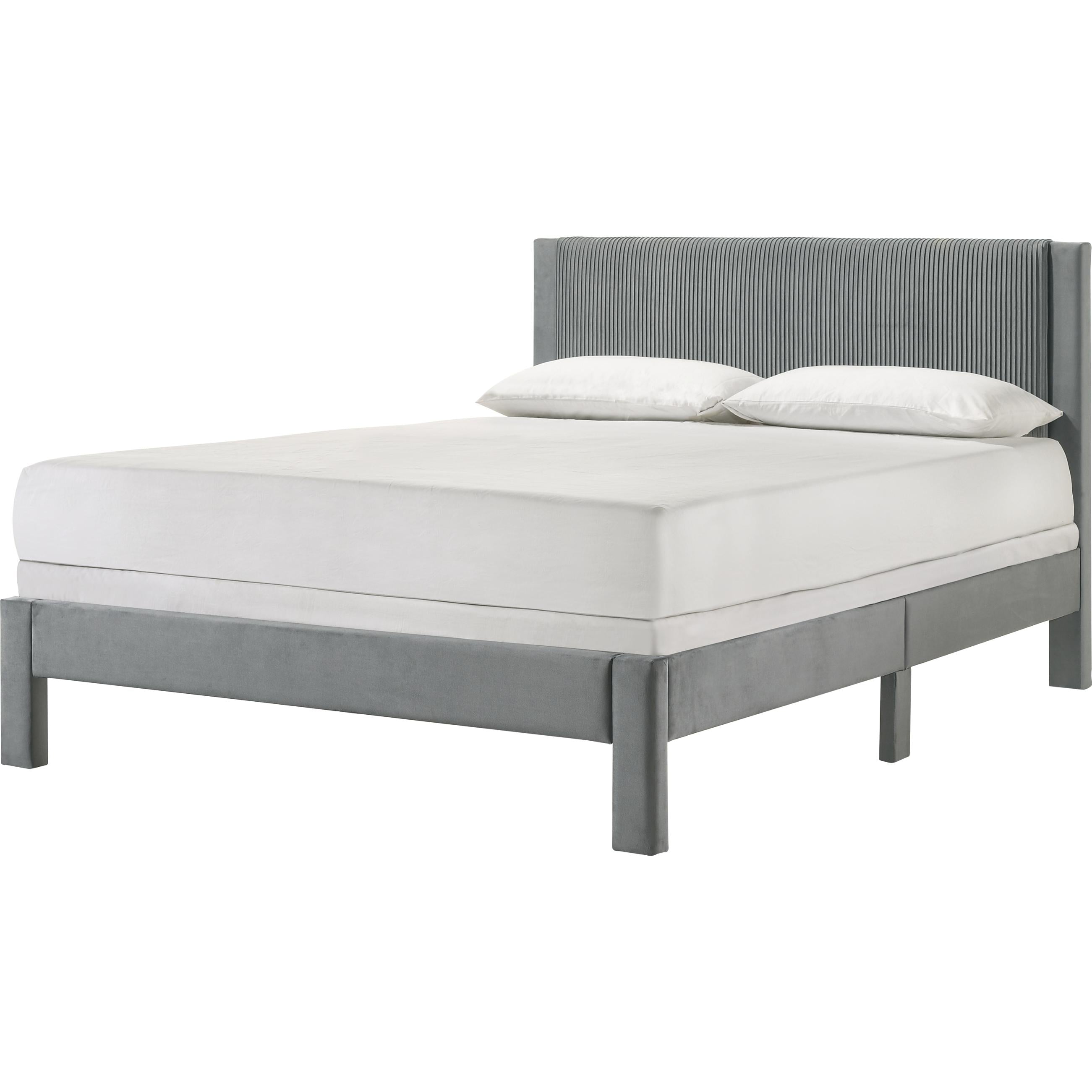 Crown Mark Lucia 5097LG-Q Queen Bed - Light Grey IMAGE 1